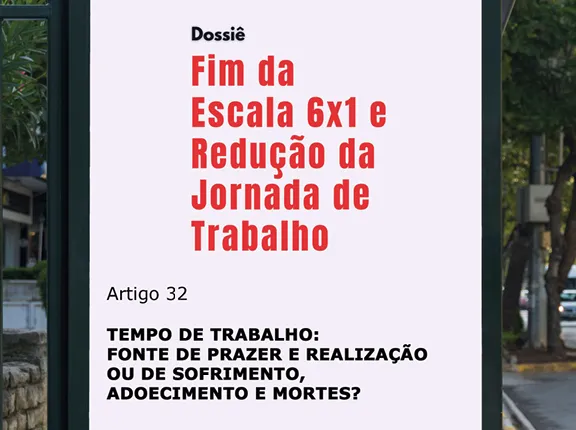 Artigo debate relação entre jornada de trabalho e adoecimento físico e mental.